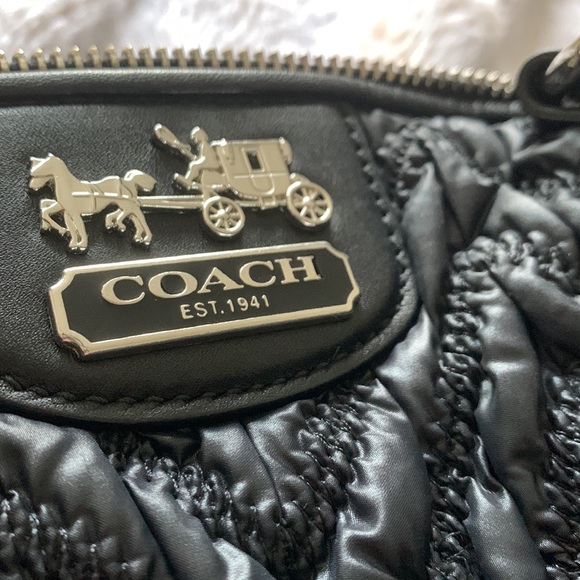 Coach Quilted Chevron Sophia Madison Nylon Satchel - Picture 13 of 15